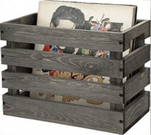 ဘက်စုံသုံး အညိုရောင် မီးခိုးရောင် Wooden Storage Rack Storage Box သည် အိမ်အဖွဲ့အစည်းအတွက် သင့်လျော်သည်။