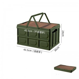 Makapal na Durable Outdoor Folding Storage Box, Camping Car Trunk na may Lifting handle