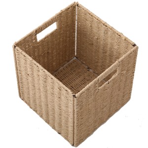 Компактная складная корзина для хранения с прочным каркасом из железной проволоки