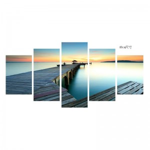 Seascape پينٽنگ سيٽ ڪينواس لينڊ اسڪيپ Ocean Beach 5 پينلز وال آرٽ ڪينوس پرنٽ فريم تصويري ڇپائي ڪينوس وال آرٽ تي