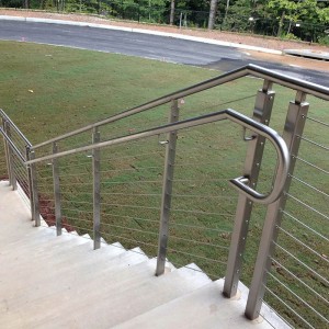 Discount wholesale Hot Designs Stainless Steel Exterior Stair Handrail