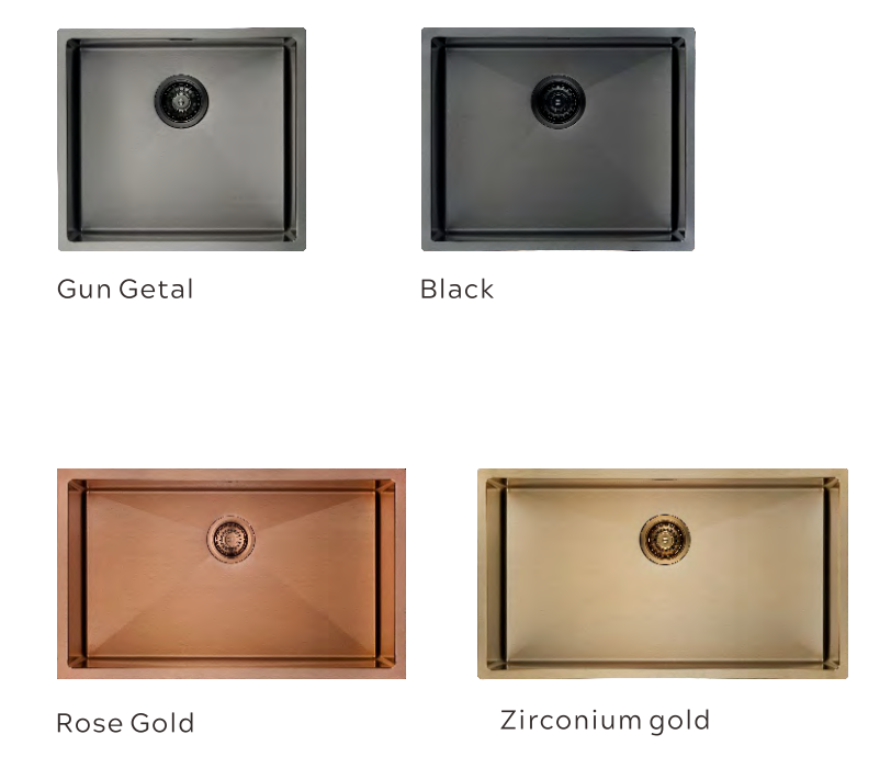 PriceList for Black Sink Kitchen - Color  Black  Gold  Rose Gold PVD Nano customized  Stainless Steel Kitchen Sink (Gunmetal/Gold/Copper/Black/Rose Gold) – Dexing