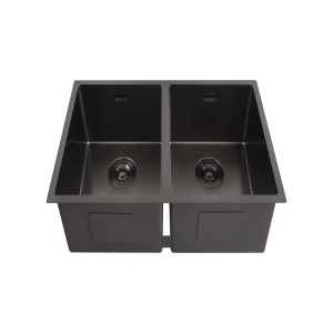 Double bowl undermount sink Black stainless steel kitchen sink Handmade sinks  wholesale