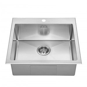 Topmount kitchen sink stainless steel sink single bowl with faucet hole handmade sink dexing sink wholesale