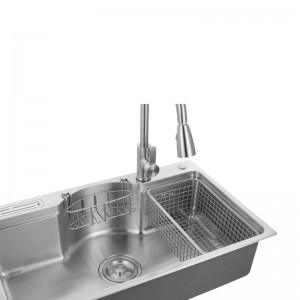 Discount wholesale Lavamanos K OEM Customized Gold Basin Sink Undermount Black Single Bowl Sink Kitchen 201 304 Stainless Steel Handmade Sink