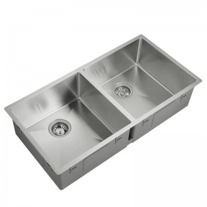 Double bowl undermount sink Stainless Steel Kitchen handmade  Sink Factory – Dexing OEM/ODM