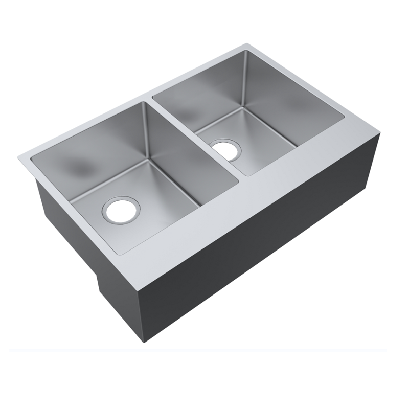 Apron double sink Farmhouse apron front sinks factory Dexing OEM/ODM stainless steel kitchen sink
