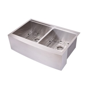 Hot New Products Home Kitchenware Hotel Restaurant Farmhouse Washing Vegetable Basin 304 Stainless Steel Double Bowl Kitchen Sink