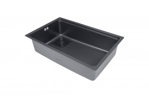 Black stainless steel kitchen sink undermount handmade large single sink Dexing ODM OEM  factory