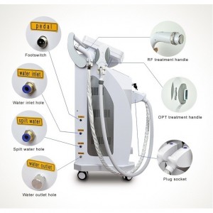2023 4 in 1 E light+IPL+RF+ND YAG LASER opt shr beauty machine hair removal face lifting tattoo removal machine