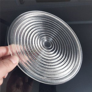 ပရိုဂျက်တာအတွက် Glass Fresnel Lens Dia 150 Borosilicate Glass Optical Collimator Lens