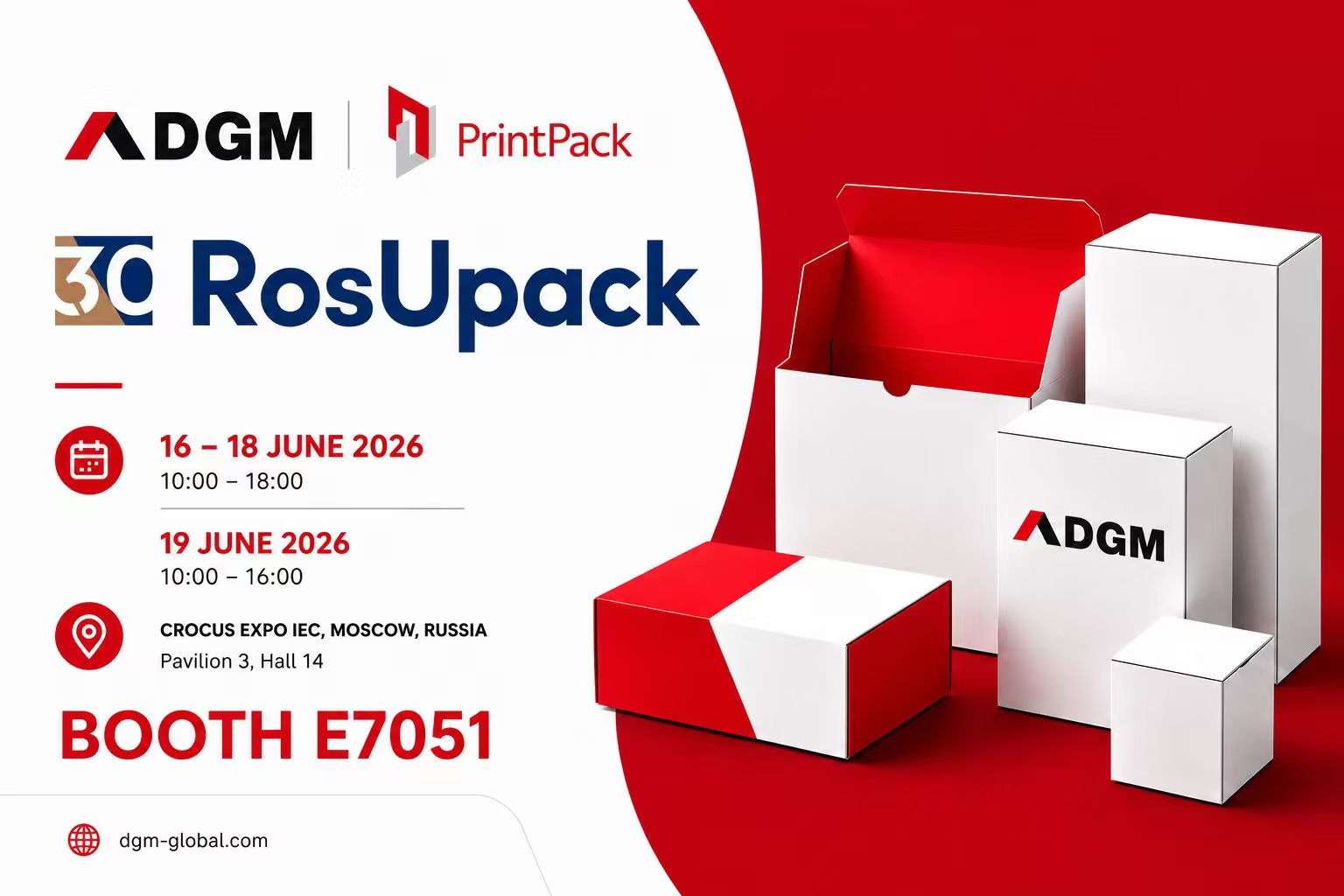 DGM to Exhibit at RosUpack 2026 in Moscow, Russia