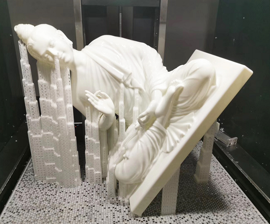 SHDM 3D printer prints large sculpture works appreciation