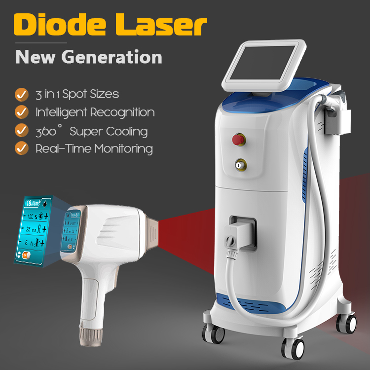 LED screen on handle diode laser machine