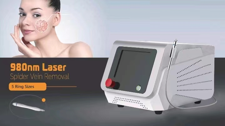 Diode Laser 980nm is working especially on spider vein , redness, rosacea removal