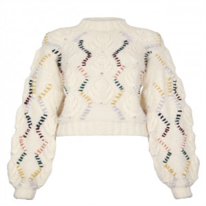 Bovenklean Keep Warm Hand handknitted Embroidery Sweaters Women Tops