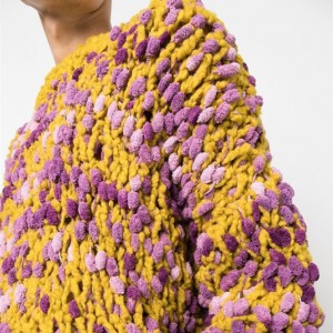 2023 Яңа дизайн ир-атларның тупас энә тукымасы трикотаж свитер