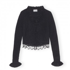 Cardigan Soft Wool Bolero Tassel Bottom Knit Sweater Women