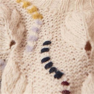 Outerwear Keep Warm Hand handknitted Embroidery Sweaters Women Tops