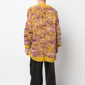 Pull tricoté à texture d'aiguille grossière pour hommes, nouveau design 2023