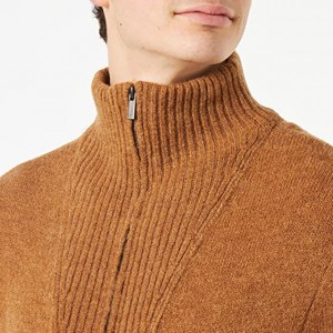 Material súper suave Ma Variety Suéter tipo jersey con media cremallera para hombre.
