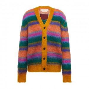 Customer Knit Sweater Abagabo Jacquard Mohair Cardigan Sweater