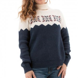Customize Latest Design Snowflake Knitted Ladies Pullover Sweaters