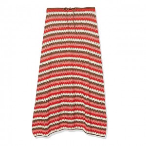 Yabesifazane Lyra Multi Color Crochet Midi Skirt