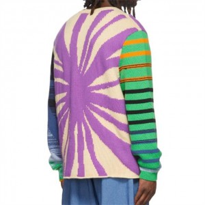 Дизайнерські чоловічі зимові багатоколірні кашемірові светри великого розміру