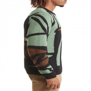 Ležerni muški džemper s dugim rukavima od mješavine pačje vune
