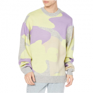 Spring hot jacquard woven camo pattern men’s sweater