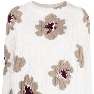 2023 Nowy sweter damski Kaszmirowy sweter z kwiatowym nadrukiem