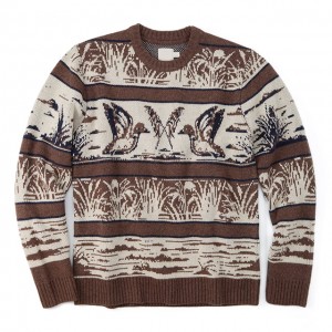 2023 New Fashions Men’s Duck Paradise Jacquard Knitted Pullover Sweater