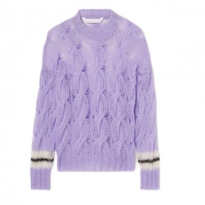 Жеке токулган свитер Аялдардын модалуу свитерлери Узун жең кабелдик токулган пуловер