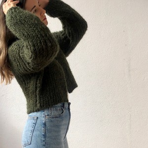 Custom knit chanday Top Winter knitted Mohair Chunky Cardigan Logo Knitwear chanday