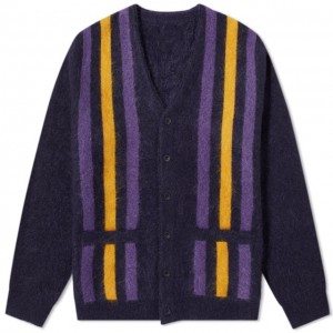 कस्टम पुरुषको लामो बाहुला बुनेको स्वेटर मोहयर कार्डिगन