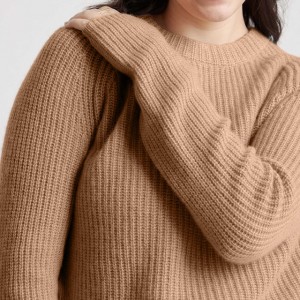 Kašmírový svetr dámský pruhovaný úplet slim fit svetr
