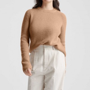 Każimiri Sweater tan-nisa Striped Knit Slim Fit Pullover