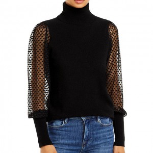 Sexy turtleneck with cut-out sleeves fashion sweaters for women