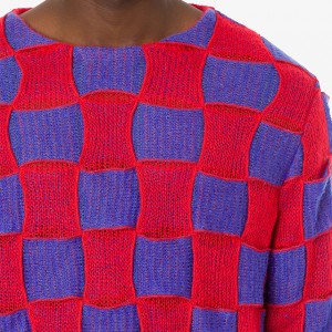 Custom Men Vakarukwa Sweta Sweta Yakareba Sleeve Designer Knit Sweater