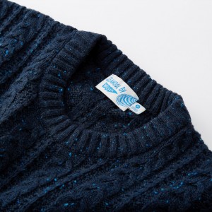 2023 Яңа фашлар Ир-атлар үрдәк оҗмахы Жакард трикотаж пуловер свитеры