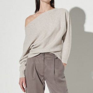 Half strapless style ambiance knit sweater women