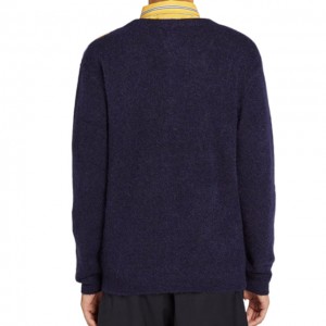 Pánsky pletený sveter s dlhým rukávom na mieru, mohérový kardigan