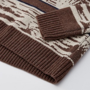 2023 ແຟຊັ່ນໃໝ່ຂອງຜູ້ຊາຍ Duck Paradise Jacquard Knitted Pullover Sweater