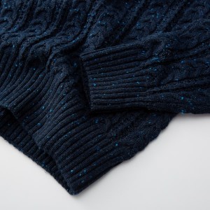 Плетени пуловер џемпер со жакард од 2023 Нова мода