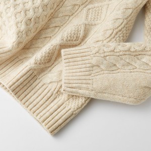 Oanpaste hege kwaliteit Top Cable Knit Sweater foar manlju