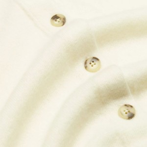 Single-breasted round neck cotton women's design sense solid color cardigan