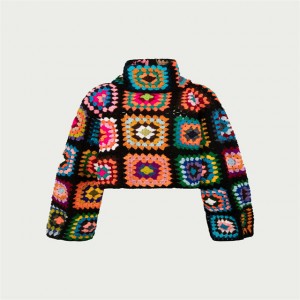 Heavy Long Sleeve Turtleneck Floor Crochet Sweater