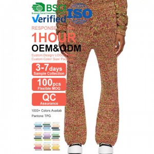 2024 new Custom Men’s winter crochet pants knitted pants warm fashion pants