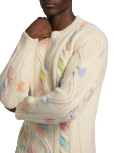 DIY new coming langærmet jacquard design pullover sweater til mænd multifarve sweater herre rund hals sweatere